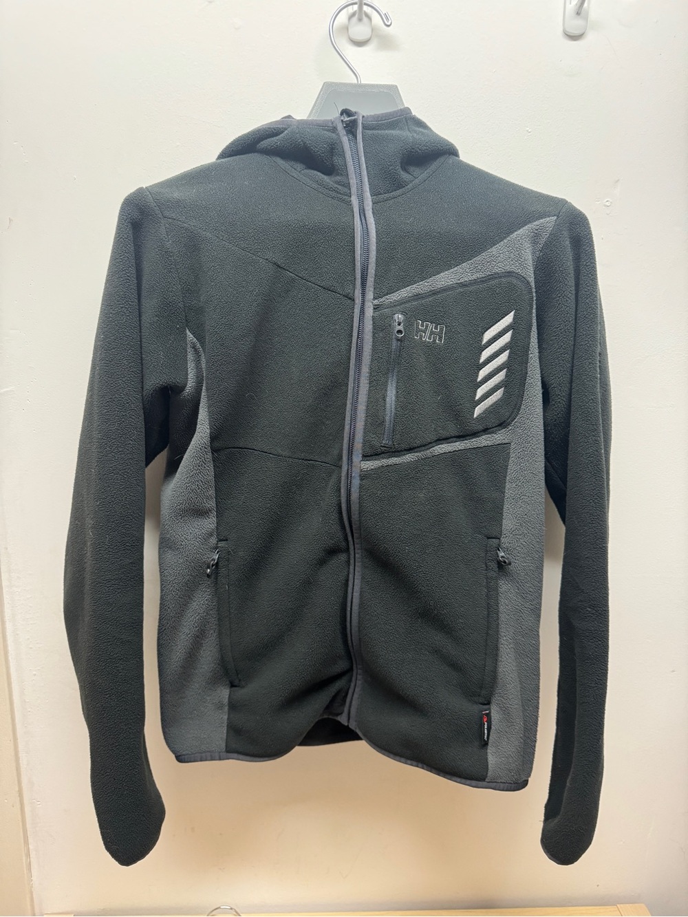 Helly Hansen Black Gray Polartec Fleece Jacket
